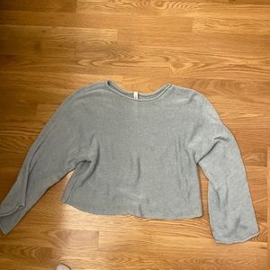 Babaton cropped blue sweater